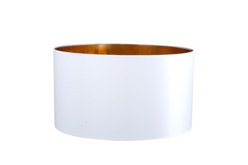 Abażur Walec Biało-Złoty Duży Średnica 50 cm