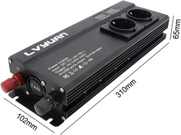 Автомобильный инверторный преобразователь 12В в 230В 1000Вт в разобранном виде