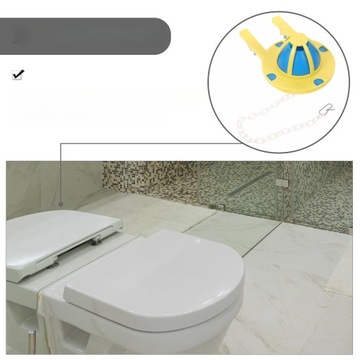 КОМПЛЕКТ ТУАЛЕТНОЙ ЗАСЛОНКИ СЛИВНОЙ КЛАПАН ДЛЯ УНИТАЗА Удерживает ВОДУ