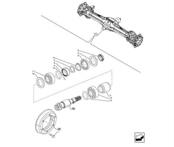 Koło ataku z wałkiem New Holland FIAT 48028926 CNH