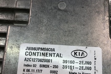 JEDNOSTA ŘÍDÍCÍ MOTORU ECU KIA OPTIMA SPORTSWAGON 391602EJN0 2018