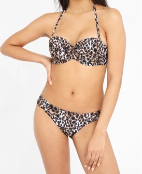 LASCANA BIKINI STRÓJ KĄPIELOWY LEO-PRINT 38A GÓRA