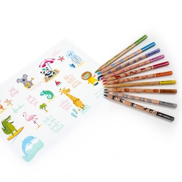 ШКОЛЬНЫЕ КАРАНДАШИ 10 ЦВЕТОВ JUMBO KIDEA