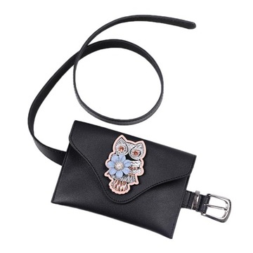 c/ Fashion Women Waist Key Coin Belt Blue flower