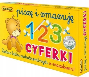 Piszę i zmazuję cyferki zest. z tablicą i mazakiem