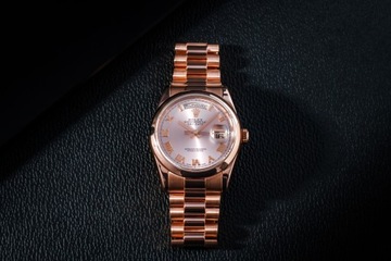 ROLEX DAY-DATE 36 PRESIDENT 118205F AUTOMATIC COSC 18K ROSE GOLD 36MM