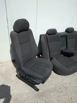 BMW E46 сиденья, задний диван, салон, седан, Европа, комплектация