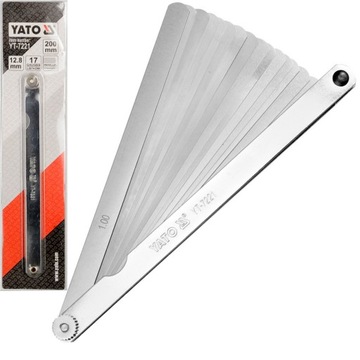YATO 7221 ЩУП 200 мм 17 ЛЕЗВИЙ 0,02-1 мм