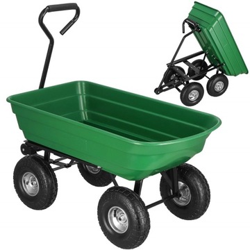 САДОВЫЙ ТРАНСПОРТНЫЙ ГРУЗОВИК САДОВЫЙ БАЛЬНЫЙ ЗАЛ ПРИЦЕП 250 кг САМОСВАЛ 75 Л