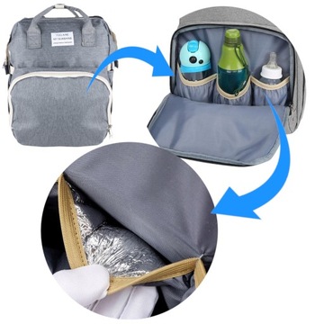 СУМКА-ОРГАНИЗАТОР РЮКЗАК ДЛЯ МАМЫ ПАПЫ ПЕРЕМЕННИК ДЛЯ ВОСПРОИЗВЕДЕНИЯ Дорожная кроватка 5 В 1