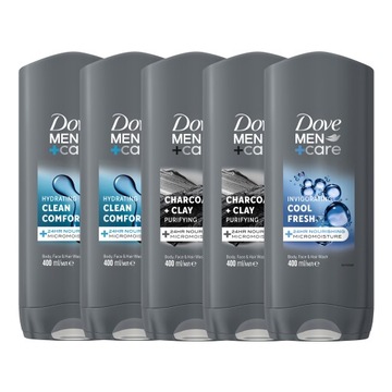 DOVE MEN+ CARE ŻEL POD PRYSZNIC MIX 5X400 ML