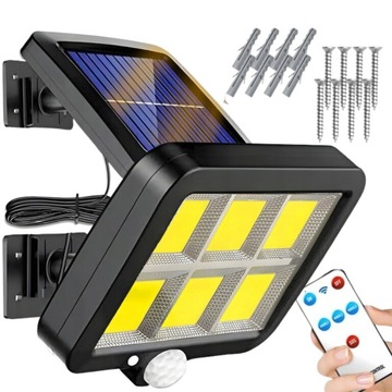 LAMPA ULICZNA SOLARNA 250 W CZUJNIK RUCHU ZMIERZCHU LED OSOBNY PANEL