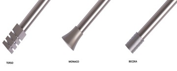 Двойной штор -стержень 300 см 19 мм черно -белый серебро современный умный