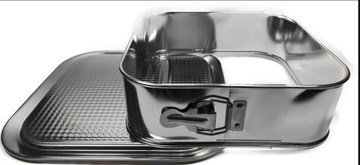 TORTOWNICA BLACHA DO PIECZENIA CIAST CHLEBA 24x24x8CM ROZPINANA POLSKA