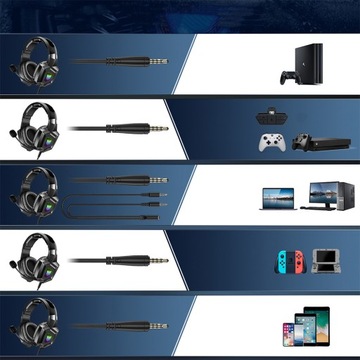 ONIKUMA K8 ПРОВОДНЫЕ ИГРОВЫЕ НАУШНИКИ С МИКРОФОНОМ ДЛЯ ПК RGB