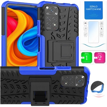 Etui do Xiaomi Redmi Note 11 / 11s Plecki Pancerne Case Obudowa + SZKŁO 9H