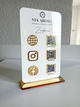 Статуэтка-табличка в социальных сетях QR-ЛОГОТИП Instagram