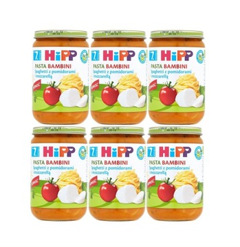 HiPP BIO Spaghetti z pomidorami mozarellą 6x220g