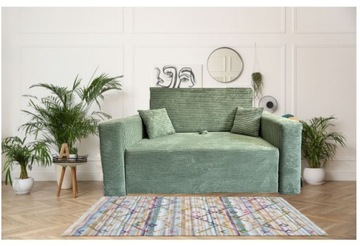 sofa amerykanka 2 osobowa kanapa sztruks na sprężynach z funkcją spania