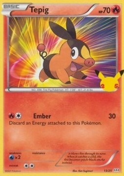 Pokemon Tepig McDonald's 2021 non holo