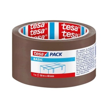 Taśma klejąca pakowa tesapack BASIC 50m x 48mm, brązowa