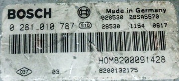 ŘÍZENÍ RENAULT 0281010787 8200091428 ČISTÝ