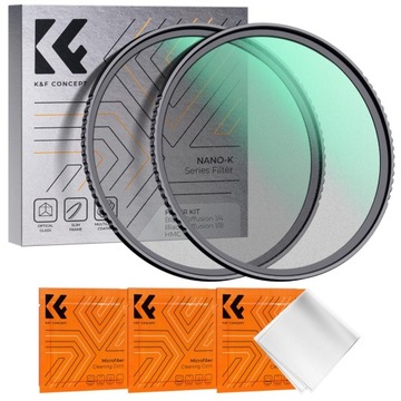 K&F 2x FILTR dyfuzyjny Black Mist 1/4+1/8 55mm