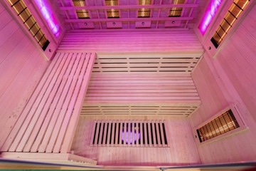 SAUNA NA PODCZERWIEŃ INFRARED Z KAMIENIAMI SOLI HIMALAJSKIEJ 180X160X200CM
