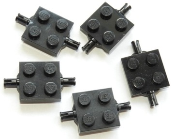 17420a LEGO 4600 460026 6482961 6371406 - płytka 2x2 osie - czarny - 5szt