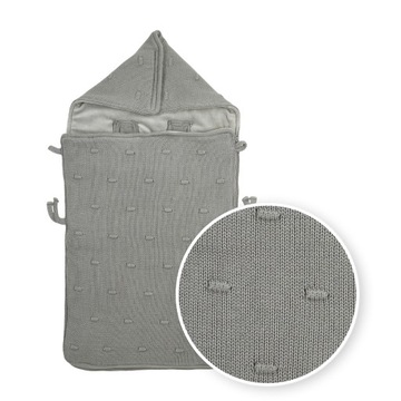 Meyco Baby Knots podkładka pod nóżki - grey - 40x82cm