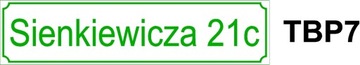 Podłużna Tabliczka Adresowa Nazwa Ulicy Metalowa