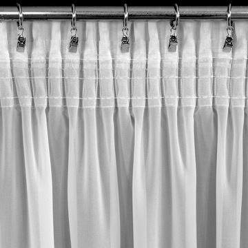 Классическая штора из воздушной шифоновой ленты Луиза 140х270. Свободу Трочеку!