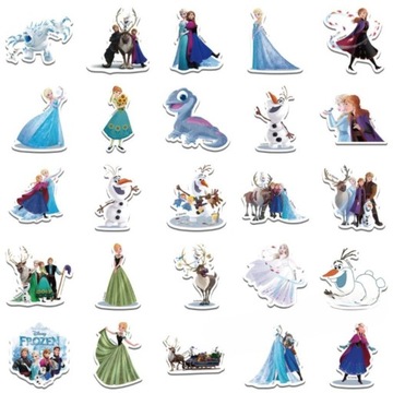 НАКЛЕЙКИ Эльза Frozen MIX 50 шт.