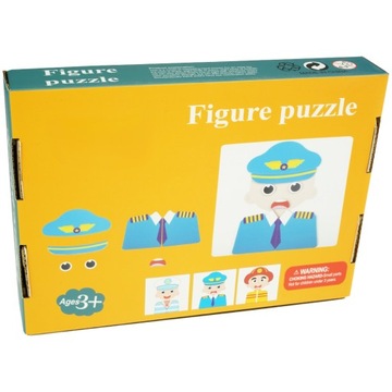 Деревянная магнитная доска для мела + набор магнитных пазлов