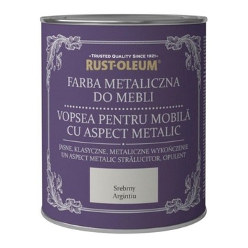 FARBA KREDOWA DO MEBLI SREBRNY METALICZNY OUTLET