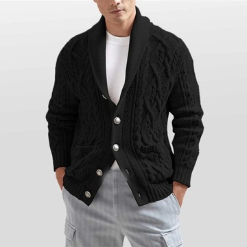 New Men's Cardigan Sweater Autumn Winter Knitted C