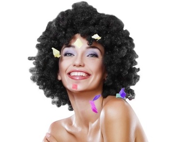 Peruka MEGA AFRO, czarna
