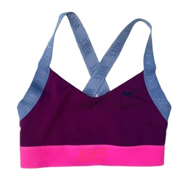 Biustonosz Bordowy Nike Dri Fit XS 34 Sportowy Top