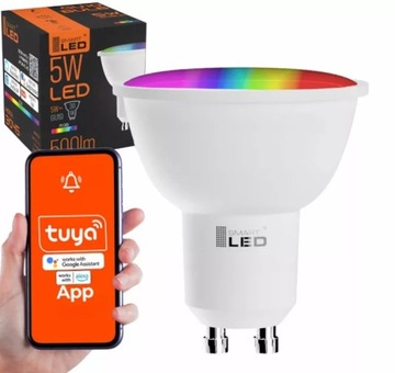 ŻARÓWKA LED GU10 RGB CCT + BIAŁY WIFI TUYA SMART