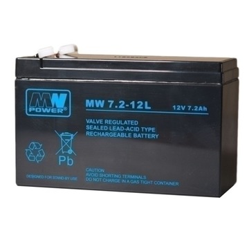Akumulator żelowy 12V 7,2Ah MW T2 Pb 151x65x95