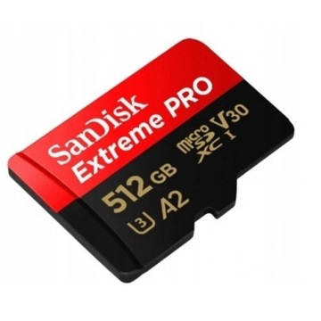 Новая карта microSD SanDisk Extreme Pro емкостью 512 ГБ, 200 МБ/с.