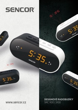 FM-часы-радио Sencor SRC1100, двойной будильник