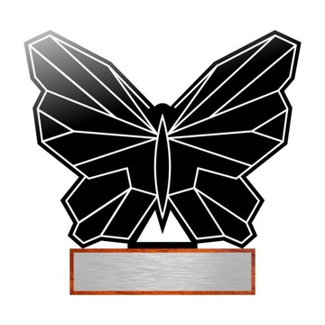 Nagroda firmowa trofeum statuetka prezent Motyl z tabliczką z nadrukiem