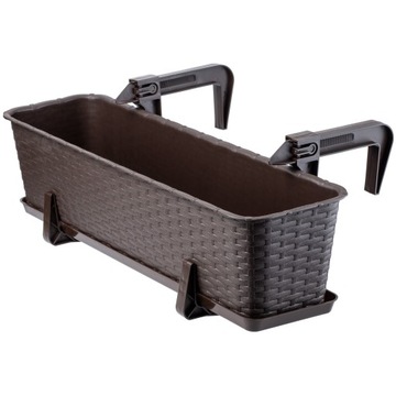 DONICZKA DONICA BALKONOWA PODSTAWKA 60cm BRĄZOWA