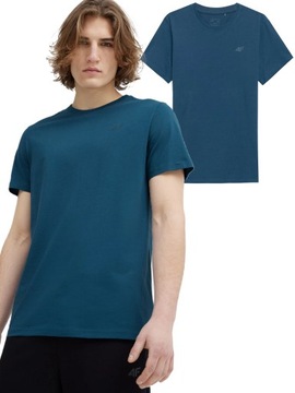 4F KOSZULKA DENIM BAWEŁNIANA T-SHIRT SPORT R-S