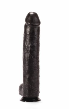 ТВЁРДЫЙ ОГРОМНЫЙ ПЕНИС 40 СМ, фаллоимитатор X-MEN, чёрный, HUNTER'S COCK