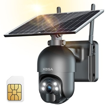 KAMERA SOLARNA ZEWNĘTRZNA NA KARTĘ SIM 4G 2K 3MP