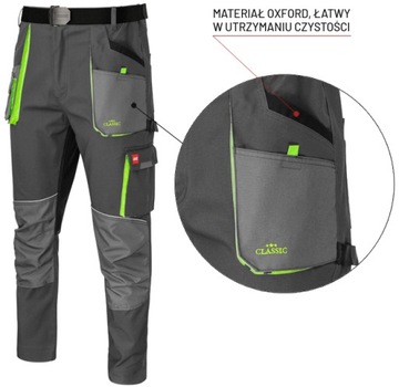 МУЖСКИЕ РАБОЧИЕ БРЮКИ ЭЛАСТИЧНЫЕ, УСИЛЕННЫЕ, СТРЕЙЧ SLIM