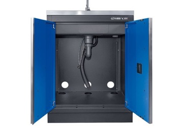 KING TONY ДВУСТОРОННИЙ ШКАФ С СЕРОЙ РАКОВИНОЙ