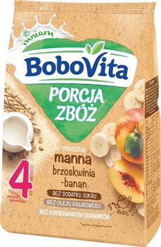 BoboVita Porcja Zbóż kaszka mleczna, manna
